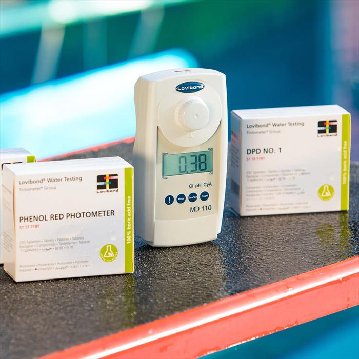 MÁY ĐO QUANG ĐO Clo, pH, AXIT CYANURIC MD110 HÃNG LOVIBOND